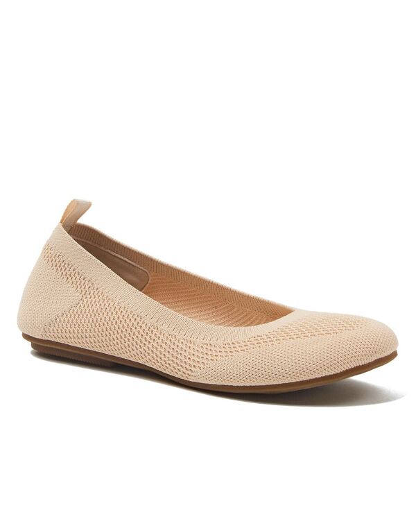 ランズ挙げ句の果て レディース シューズ パンプス 編み物 Lands\u0027 End Women\u0027s Essential Soft Knit Ballet Flats Natural