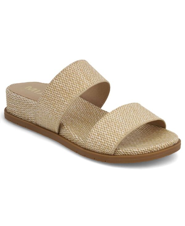 ミア レディース シューズ サンダル MIA Women\u0027s Yelena Double Band Slide Sandals White/Raffia 白いこと