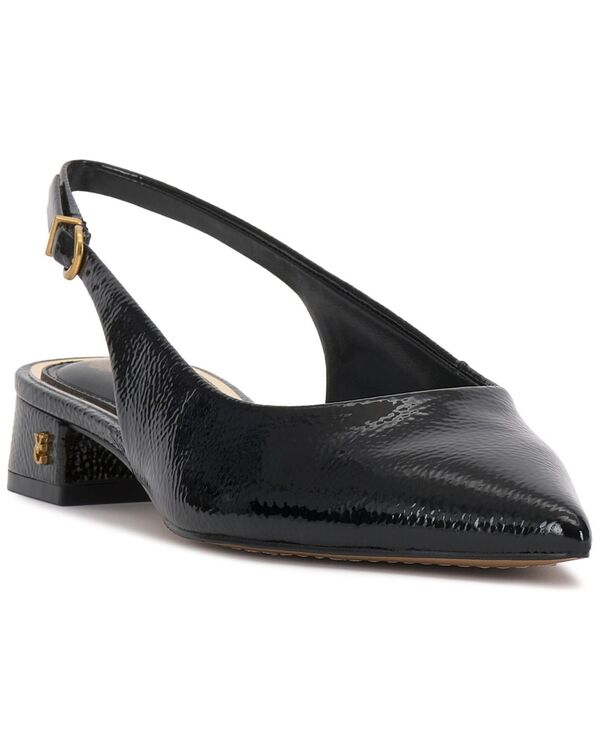 ヴィンスカムート レディース シューズ パンプス Vince Camuto Women\u0027s Valiey Pointed Toe Slingback Pumps Black Faux Leather 黒いこと