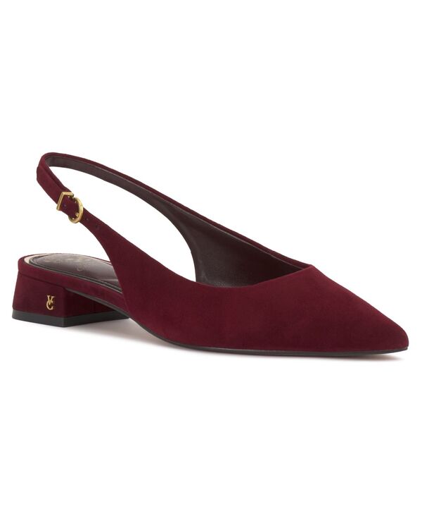ヴィンスカムート レディース シューズ パンプス Vince Camuto Women\u0027s Valiey Pointed Toe Slingback Pumps Pomegranate Suede