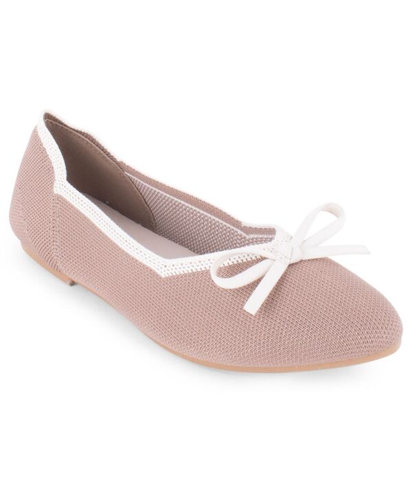 タハリ レディース シューズ パンプス 編み物 Tahari Women\u0027s Tortuga Knit Flat Coffee/Beige 珈琲