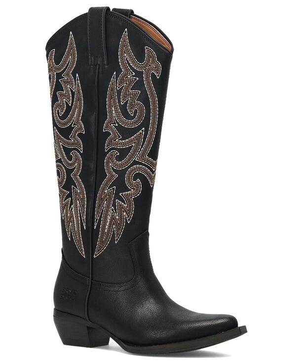 飛球 レディース シューズ ブーツ・レインブーツ Frye and Co. Women\u0027s Irlene Deco Stitch Knee High Western Boots Black 黒いこと