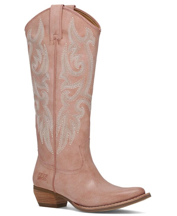飛球 レディース シューズ ブーツ・レインブーツ Frye and Co. Women\u0027s Irlene Deco Stitch Knee High Western Boots Dusty Pink さくら色