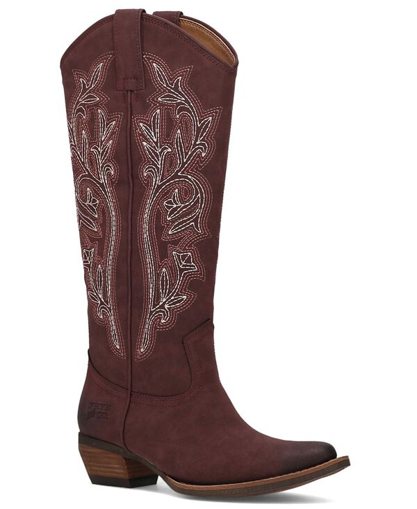飛球 レディース シューズ ブーツ・レインブーツ Frye and Co. Women\u0027s Irlene Deco Stitch Knee High Western Boots Mulberry