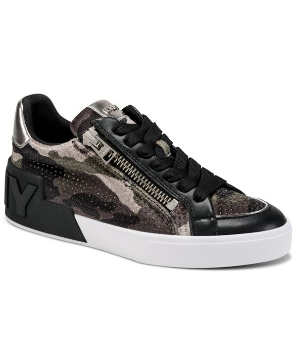 ダナ キャラン ニューヨーク州 レディース シューズ スニーカー スピード競技 DKNY Women\u0027s Mei Lace-Up Sneakers Green Multi/Black 黒いこと