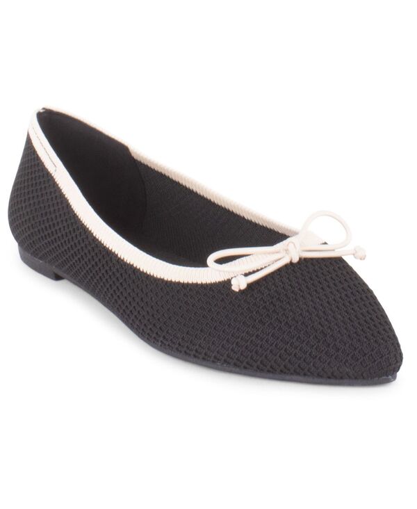 タハリ レディース シューズ パンプス Tahari Women\u0027s Bogota Ballet Flats Black/Ivory 象牙色