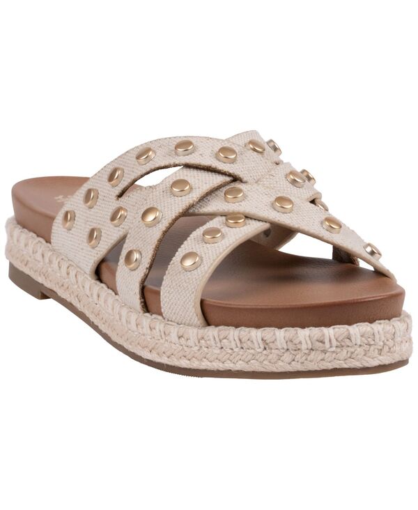 ジーシーシューズ レディース サンダル プラットホーム GC Shoes Women\u0027s Loola Studded Espadrille Platform Sandals Natural