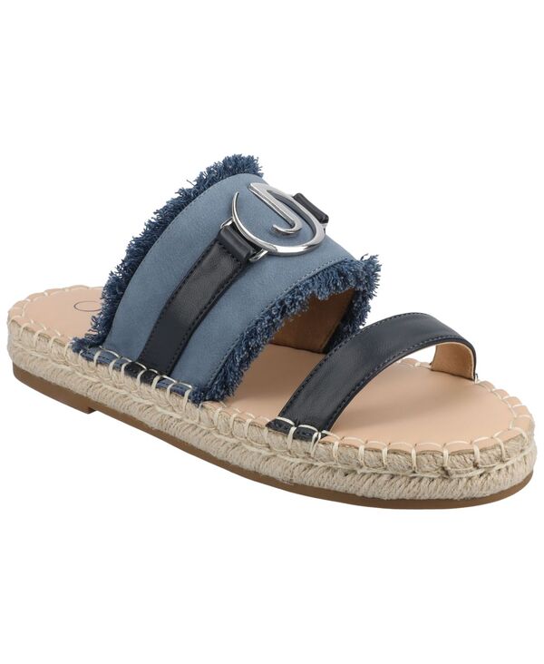 ジュルネ 寄せあわせ レディース シューズ サンダル Journee Collection Women\u0027s Keeleespadrille Flat Sandals Navy 米国海軍