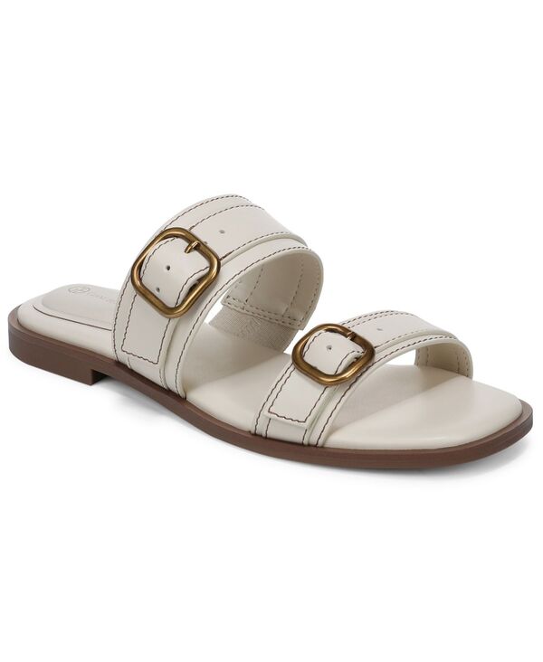 ジャーニ ベルニーニ レディース シューズ サンダル Giani Bernini Women\u0027scottiee Double Band Slide Flat Sandals White Linen 白いこと
