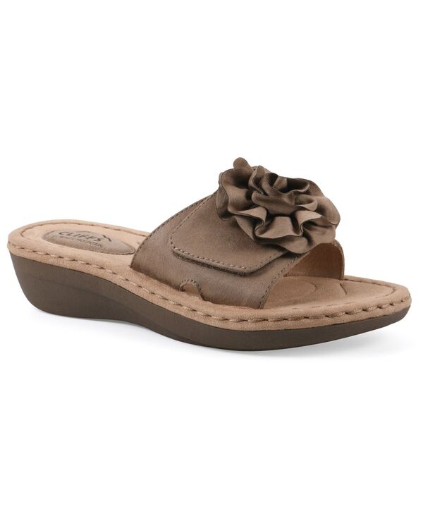 クリフバイホワイトマウンテン レディース シューズ サンダル Cliffs by White Mountain Women\u0027s Casmyn Slide Sandals Mocha Fabric モカ