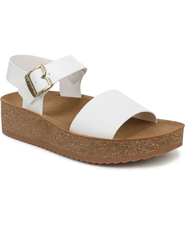 お医者さん・肩かけ レディース シューズ サンダル Dr. Scholl\u0027s Women\u0027s Happy Lucky Slingback Sandals Bright White Faux Leather 白いこと