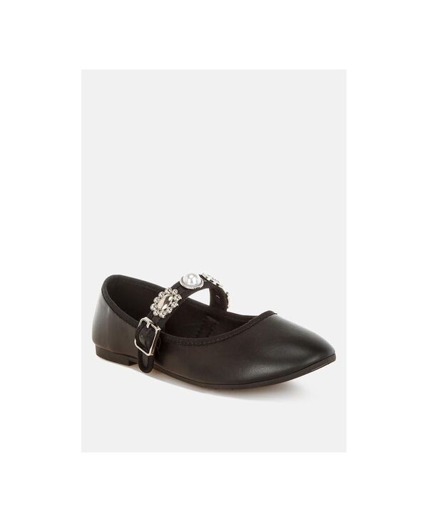 ロンドンラグ レディース シューズ パンプス London Rag Womens Kavana Charms Embellished Flat Mary Janes Black 黒いこと