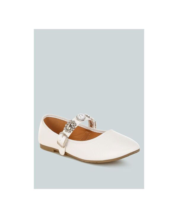 ロンドンラグ レディース シューズ パンプス London Rag Womens Kavana Charms Embellished Flat Mary Janes White 白いこと
