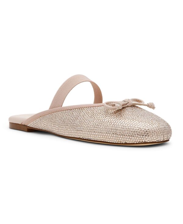 スティーブ マデン レディース シューズ サンダル Steve Madden Women\u0027s Cutesy-R Mary Jane Ballet Slide Flats Blush Rhinestone 毛はらい