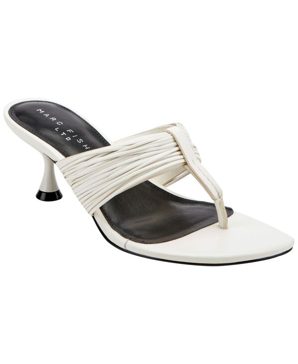 見澄ます・フィッシャー レディース シューズ サンダル なめし革 踵 Marc Fisher LTD Women\u0027s Pamilla Leather Kitten Heel Sandals Ivory Leather 象牙色