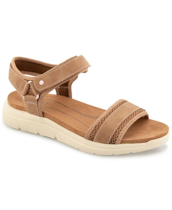ジャイビーユー レディース シューズ サンダル JBU Women\u0027s Ellewood Casual Flat Sandals Tan/petal タン