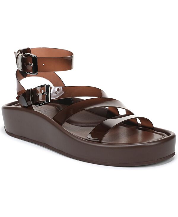 ナチュライザー レディース シューズ サンダル 踵 Naturalizer Women\u0027so-Sweet Strappy Wedge Heel Sandals Chocolate Frosted Jelly 黒茶