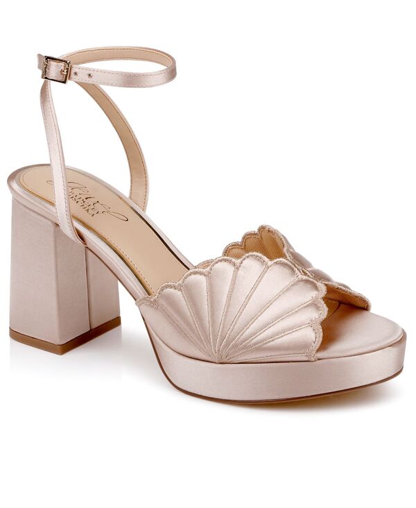 ジュウェルダグレイミシュカ レディース シューズ サンダル プラットホーム Jewel Badgley Mischka Women\u0027s Paolalmond Toe Dress Platform Sandals Dark Nude Satin