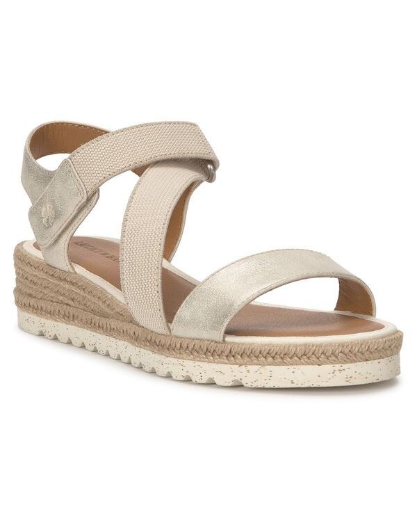 ラッキーブランド レディース シューズ サンダル プラットホーム Lucky Brand Women\u0027s Tressy Platform Wedge Sandals Platino Metallic メタリック