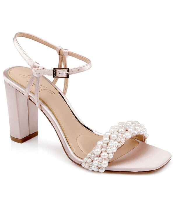 ジュウェルダグレイミシュカ レディース シューズ サンダル Jewel Badgley Mischka Women\u0027s Peoria Square Toevening Sandals Champagne Satin 三鞭酒