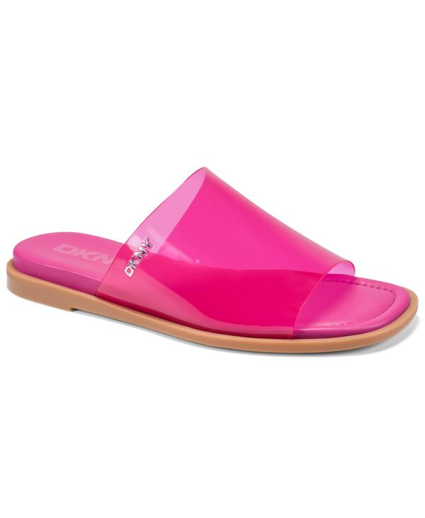 ダナ キャラン ニューヨーク州 レディース シューズ サンダル DKNY Women\u0027s Cataline Slide Flat Sandals Hot Pink Smooth さくら色