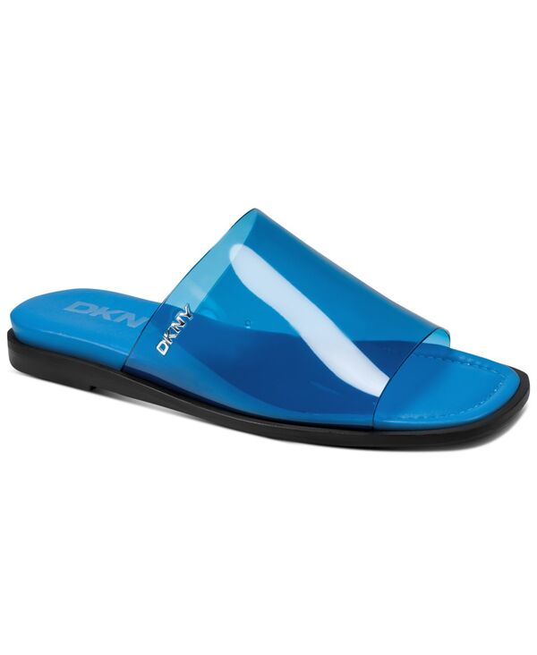 ダナ キャラン ニューヨーク州 レディース シューズ サンダル DKNY Women\u0027s Cataline Slide Flat Sandals Ocean Blue Smooth 青碧