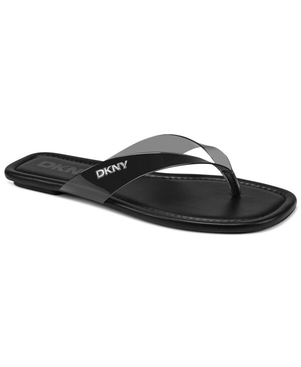 ダナ キャラン ニューヨーク州 レディース シューズ サンダル DKNY Women\u0027s Hampton Flip Flop Sandals Black Smooth 黒いこと