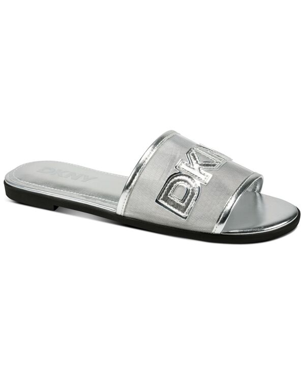 ダナ キャラン ニューヨーク州 レディース シューズ サンダル DKNY Women\u0027s Wren Slide Flat Sandalsilver しろがね色