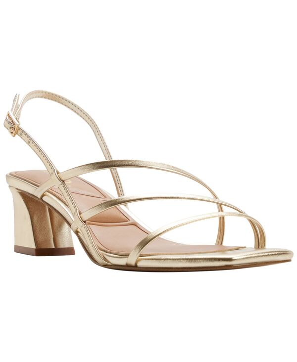 アルド レディース シューズ サンダル 踵 ALDO Women\u0027s Maegann Strappy Block Heel Dressandals Champagne Metallic 三鞭酒