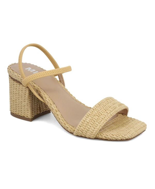 ミア レディース シューズ サンダル 踵 MIA Women\u0027s Zissy Strappy Block Heel Dressandals Natural