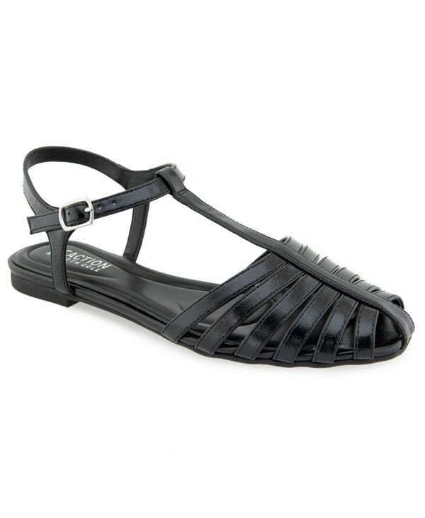 ケネスコール レディース シューズ サンダル Kenneth Cole Reaction Women's Moreno Fisherman Flat Sandals Black ブラック｜ReVida 店