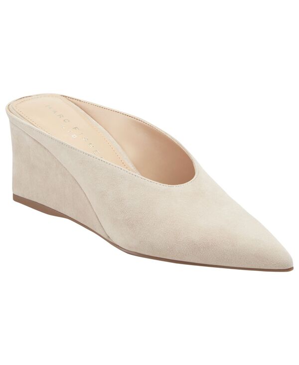 目じるし・フィッシャー レディース シューズ パンプス Marc Fisher LTD Women\u0027s Malley Pointed Toe Wedge Mules Light Natural Suede
