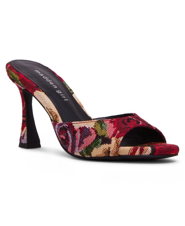 マッデンガール レディース シューズ スリッポン・ローファー サンダル 踵 Madden Girl Women\u0027s Gibson High-Heel Slip-On Sandals Floral Multi マルチ色合い