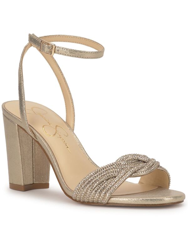 ジェシカシンプソン レディース シューズ サンダル Jessica Simpson Women\u0027sienea Rhinestone Knot Dressandals Light Gold Shimmer ゴールド