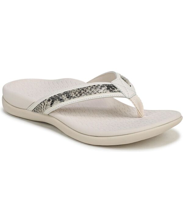 バイオニック レディース シューズ パンプス サンダル Vionic Women\u0027s Tide 2.0 Thong Sandals Cream snake leather 皮膚軟化剤