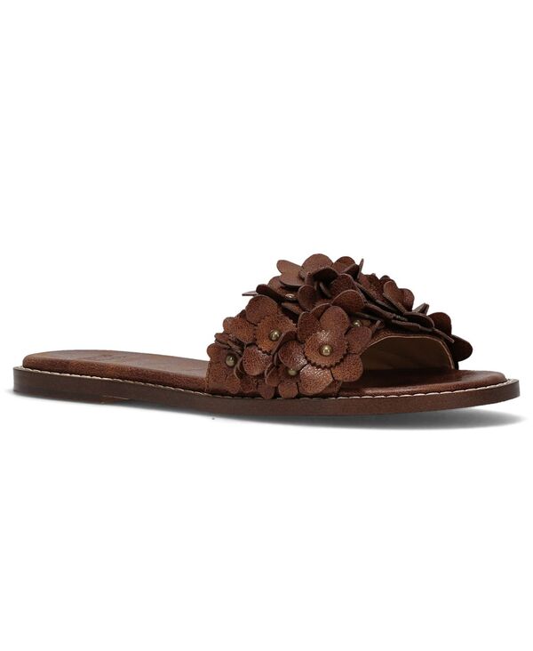 飛球 レディース シューズ サンダル Frye and Co. Women\u0027s Bucky Flower Slide Flat Sandals Auburn