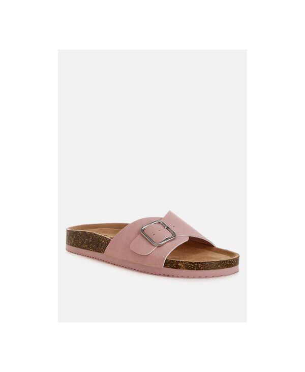 ロンドンラグ レディース シューズ サンダル London Rag Women\u0027s Aranda Buckled Slide-On Sandals Pink polyurethane サクラ色