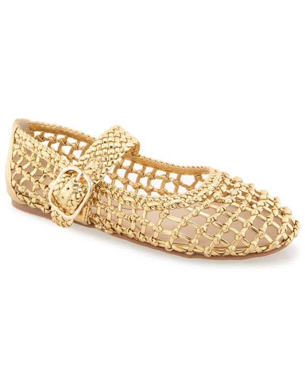 ケネスコール レディース シューズ パンプス Kenneth Cole New York Women\u0027s Tessa Woven Mary Jane Ballet Flats Gold Woven ゴールド