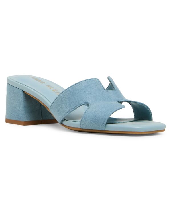 アンクライン レディース シューズ サンダル 踵 Anne Klein Women\u0027s Delphine Block Heel Dressandals Blue 青碧