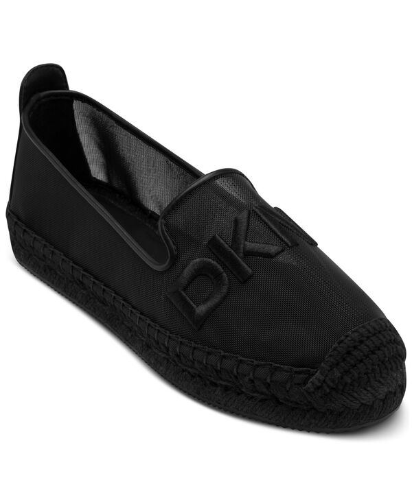 ダナ キャラン ニューヨーク州 レディース シューズ スリッポン・ローファー ロゴタイプ DKNY Women\u0027s Mallandra Logo Slip-On Espadrille Flats Black 黒いこと