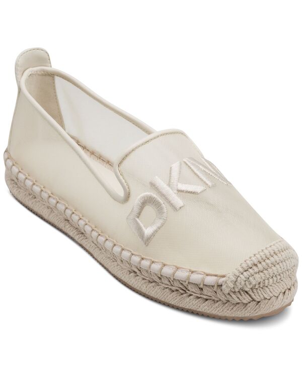 ダナ キャラン ニューヨーク州 レディース シューズ スリッポン・ローファー ロゴタイプ DKNY Women\u0027s Mallandra Logo Slip-On Espadrille Flats Bone