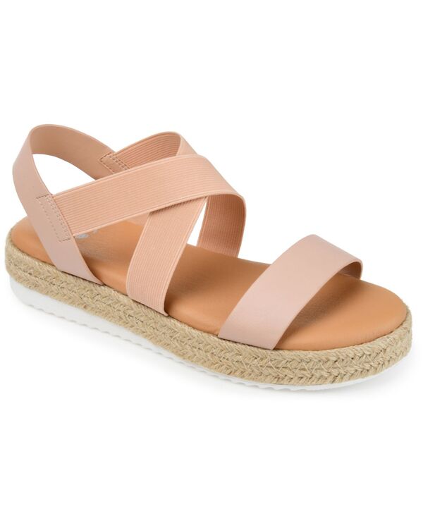 ジュルネ 寄せあわせ レディース シューズ サンダル Journee Collection Women\u0027s Carolinespadrille Wedge Sandals Blush 毛はらい
