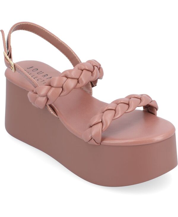 ジュルネ 寄せあわせ レディース シューズ サンダル プラットホーム Journee Collection Women\u0027s Zannah Platform Sandals Rose