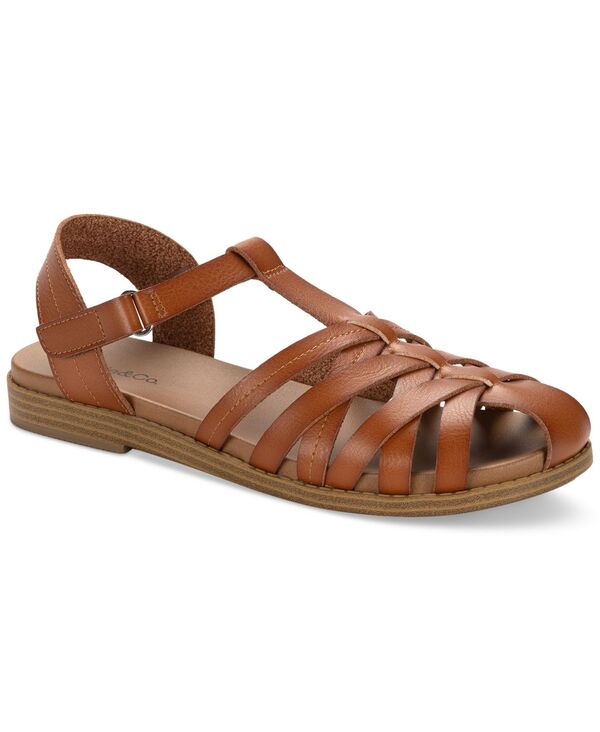 スタイルアンドコー レディース シューズ サンダル Style \u0026 Co Women\u0027s Madridd Flat Sandals Acorn Brwn