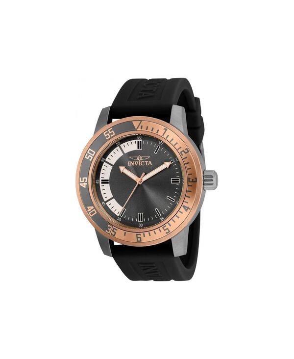 インビクタ メンズ アクセサリー 腕時計 Invicta Men's 35687 Specialty Quartz 3 Hand White Gunmetal Dial Watch Black ブラック|ReVida 店