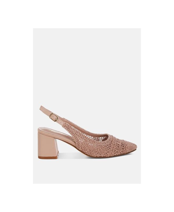 ロンドンラグ レディース シューズ サンダル London Rag Womens Tolina Woven Design Slingback Sandals Pinknitted textile サクラ色