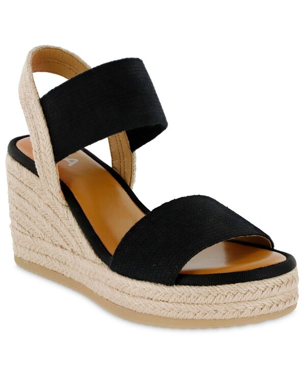 ミア レディース シューズ サンダル MIA Women\u0027s Brittni Espadrille Wedge Sandals Black 黒いこと