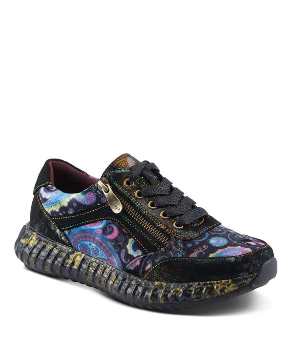ラリティステ レディース シューズ スニーカー メッシュ スピード競技 L\u0027Artiste Spring Step Javana Women\u0027s Lace-Up Sneaker with Mesh Upper Black multi 黒いこと