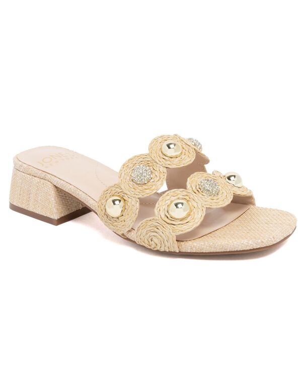 ジョーンズニューヨーク州 レディース シューズ サンダル 踵 Jones New York Women\u0027s Unadisc Raffia Block Heel Slide Dressandals Natural Raffia
