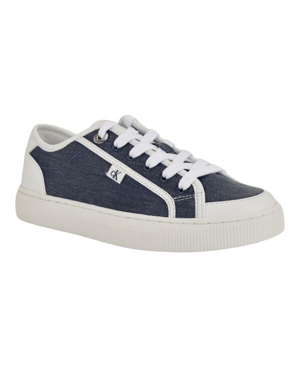 カルバンクライン レディース シューズ スニーカー レース Calvin Klein Women's Lorean Lace-Up Sneakers Dark Blue ブルー|ReVida 店